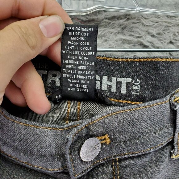 New York & Company Jeans Womens 16 Gray Mid-Rise Straight Leg Stretch Denim - Picture 3 of 9